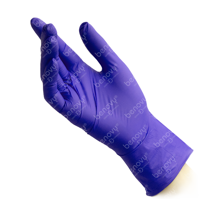 Перчатки BENOVY Dental Formula Nitrile MultiColor Violet blue