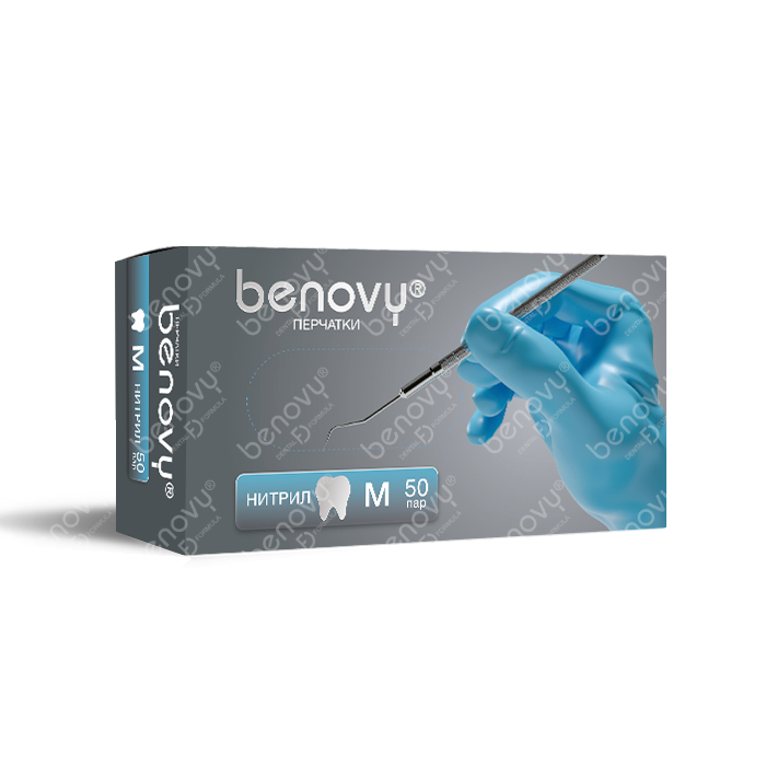 Перчатки BENOVY Dental Formula Nitrile Chlorinated