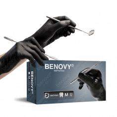Перчатки BENOVY Dental Formula Nitrile MultiColor Black