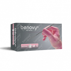 Перчатки BENOVY Dental Formula Nitrile MultiColor Pearly pink