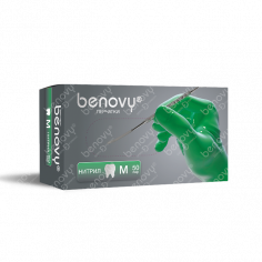 Перчатки BENOVY Dental Formula Nitrile MultiColor Green