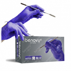 Перчатки BENOVY Dental Formula Nitrile MultiColor Violet blue